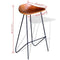 vidaXL - Barstoelen - 2 - st - echt - leer - zwart - en - bruin