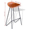 vidaXL - Barstoelen - 2 - st - echt - leer - zwart - en - bruin