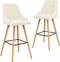 vidaXL - Barstoelen - 2 - st - fluweel - crème