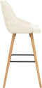 vidaXL - Barstoelen - 2 - st - fluweel - crème