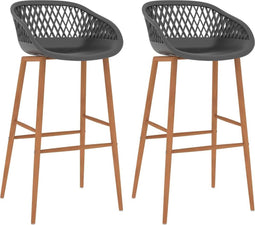 vidaXL - Barstoelen - 2 - st - grijs