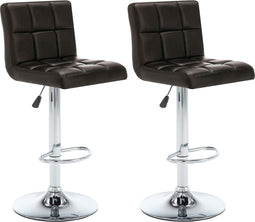 vidaXL - Barstoelen - 2 - st - kunstleer - bruin
