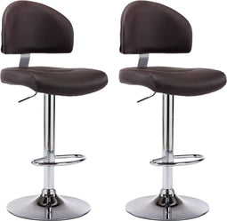 vidaXL - Barstoelen - 2 - st - kunstleer - bruin