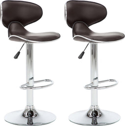 vidaXL - Barstoelen - 2 - st - kunstleer - bruin