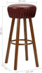 vidaXL - Barstoelen - 2 - st - kunstleer - bruin