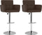 vidaXL - Barstoelen - 2 - st - kunstleer - bruin