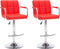 vidaXL - Barstoelen - 2 - st - kunstleer - rood