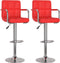 vidaXL - Barstoelen - 2 - st - kunstleer - rood