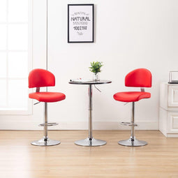 vidaXL - Barstoelen - 2 - st - kunstleer - rood