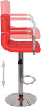 vidaXL - Barstoelen - 2 - st - kunstleer - rood