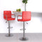 vidaXL - Barstoelen - 2 - st - kunstleer - rood