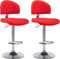 vidaXL - Barstoelen - 2 - st - kunstleer - rood