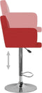 vidaXL - Barstoelen - 2 - st - kunstleer - rood