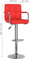 vidaXL - Barstoelen - 2 - st - kunstleer - rood