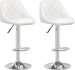 vidaXL - Barstoelen - 2 - st - kunstleer - wit