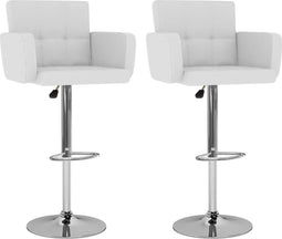vidaXL - Barstoelen - 2 - st - kunstleer - wit