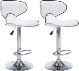 vidaXL - Barstoelen - 2 - st - kunstleer - wit