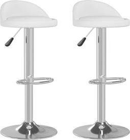 vidaXL - Barstoelen - 2 - st - kunstleer - wit