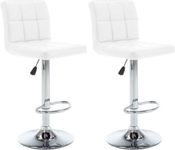 vidaXL - Barstoelen - 2 - st - kunstleer - wit