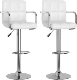 vidaXL - Barstoelen - 2 - st - kunstleer - wit