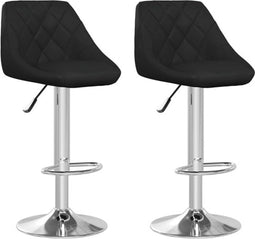 vidaXL - Barstoelen - 2 - st - kunstleer - zwart