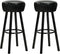 vidaXL - Barstoelen - 2 - st - kunstleer - zwart