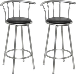 vidaXL - Barstoelen - 2 - st - kunstleer - zwart