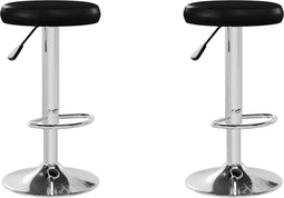 vidaXL - Barstoelen - 2 - st - kunstleer - zwart
