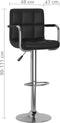 vidaXL - Barstoelen - 2 - st - kunstleer - zwart