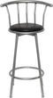 vidaXL - Barstoelen - 2 - st - kunstleer - zwart