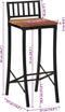 vidaXL - Barstoelen - 2 - st - massief - acaciahout
