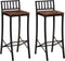 vidaXL - Barstoelen - 2 - st - massief - gerecycled - hout