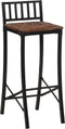 vidaXL - Barstoelen - 2 - st - massief - gerecycled - hout