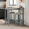 vidaXL - Barstoelen - 2 - st - massief - grenenhout - grijs