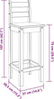 vidaXL - Barstoelen - 2 - st - massief - grenenhout - grijs
