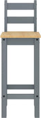 vidaXL - Barstoelen - 2 - st - massief - grenenhout - grijs
