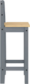 vidaXL - Barstoelen - 2 - st - massief - grenenhout - grijs