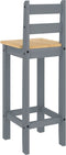 vidaXL - Barstoelen - 2 - st - massief - grenenhout - grijs