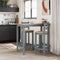 vidaXL - Barstoelen - 2 - st - massief - grenenhout - grijs