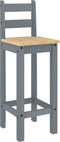vidaXL - Barstoelen - 2 - st - massief - grenenhout - grijs