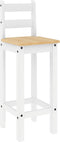 vidaXL - Barstoelen - 2 - st - massief - grenenhout - wit
