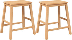 vidaXL - Barstoelen - 2 - st - massief - hout - rubber