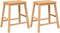 vidaXL - Barstoelen - 2 - st - massief - hout - rubber