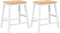 vidaXL - Barstoelen - 2 - st - massief - hout - wit