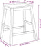 vidaXL - Barstoelen - 2 - st - massief - hout - wit