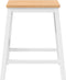 vidaXL - Barstoelen - 2 - st - massief - hout - wit