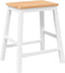 vidaXL - Barstoelen - 2 - st - massief - hout - wit