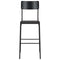 vidaXL - Barstoelen - 2 - st - massief - multiplex - staal - zwart