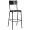 vidaXL - Barstoelen - 2 - st - massief - multiplex - staal - zwart