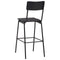 vidaXL - Barstoelen - 2 - st - massief - multiplex - staal - zwart